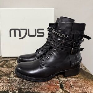New MJUS Black Norton Boots Size 39